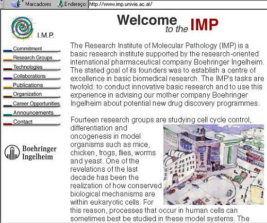 Pgina Web do IMP austraco, que comenta a pesquisa