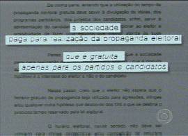 Trecho destacado na deciso do TSE, na matria do 'Jornal da Globo' de 23/8/2002 s 00h22 - Rede Globo de Televiso