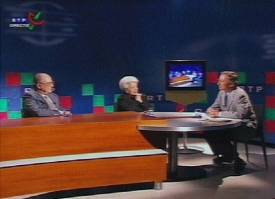 Cena do programa 'Entrada Livre' da RTPi em 15/11/2000, na entrevista com Fernando Cristvo