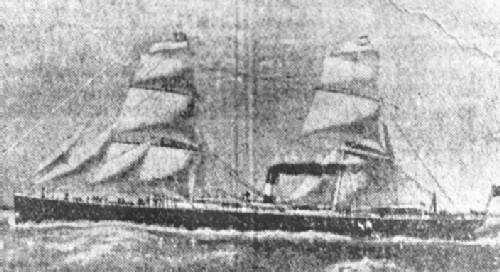 Nasmyth, primeiro navio a atracar no porto organizado de Santos.
