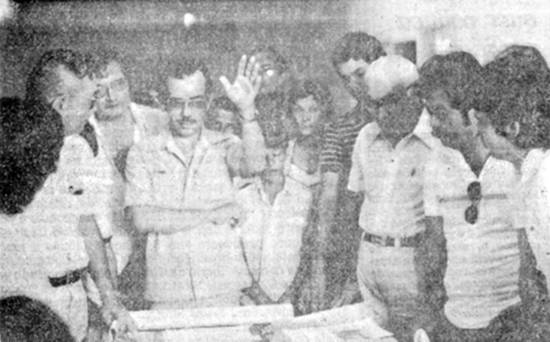 Em 1980, o superintendente da Sabesp detalha os planos do reservatrio (foto: 'A Tribuna', Santos,10/12/1980, pgina 4)