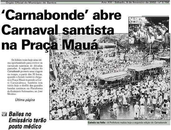 D.O.Santos, pgina 1, 9/2/2002. Fotos de Antnio Vargas e Ben Pontes