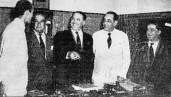 De Vaney (E), Perilo Prado, Giusfredo Santini, Francisco Paino e Carlos Fonseca (D)