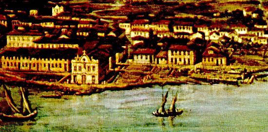 Capela de Jesus, Maria e Jos�, em detalhe de quadro de Benedito Calixto