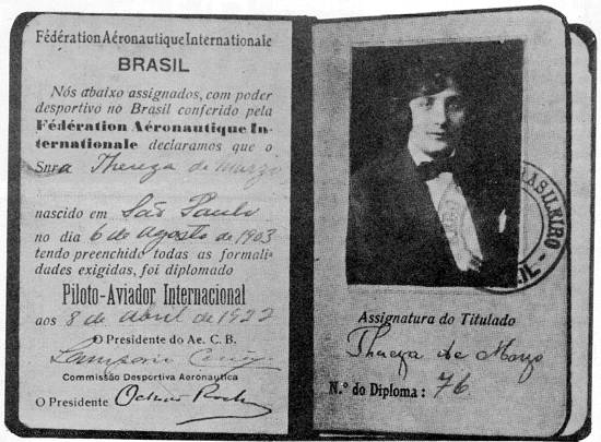 Brev� da aviadora Thereza di Marzo (foto: 'Avia��o em Revista')