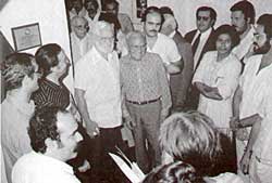 Albert Sabin  visita a AMS no in�cio dos anos 80