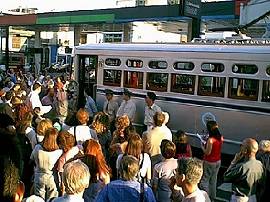 Embarque no quarto bonde