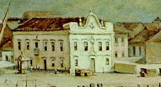 Capela de Jesus, Maria e Jos�, em detalhe de outro quadro de Benedito Calixto