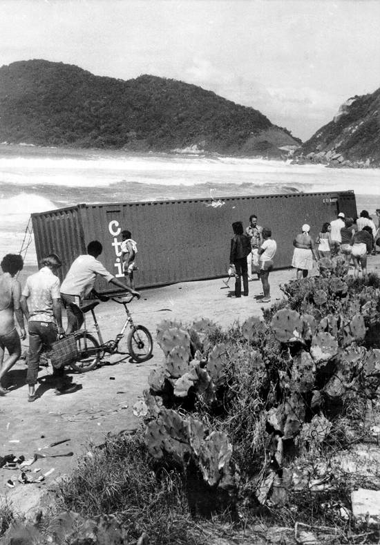 Um dos 'containers', em foto de 5/9/1980 feita por um fot�grafo particular.