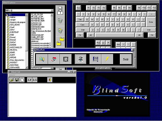 Tela do programa Blindsoft