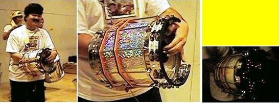 A cholieca, misto de chocalho mais cu�ca microprocessada, que inclui uma estrela luminosa