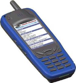 Um telefone m�vel com programas de rede da Internet