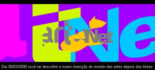 Parte da tela de apresenta��o do site Artenet, que estr�ia no dia 30/3