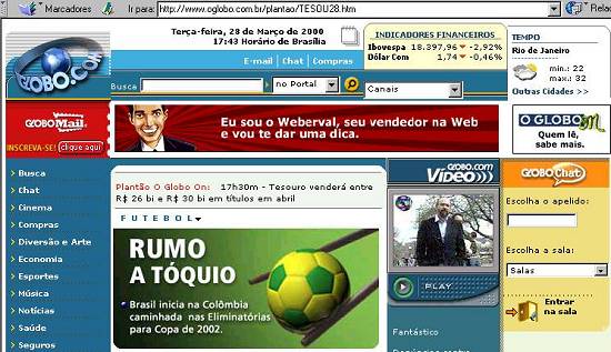 A tela principal, enfim, se voc� tiver sorte...