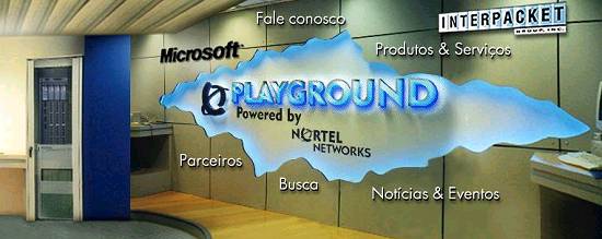 Imagem da p�gina principal do site Playground