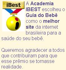 A informa��o do pr�mio j� foi inclu�da no site Guia do Beb�