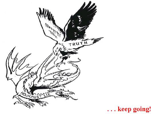 Charge do Zundelsite sobre a briga entre a Verdade e o Holocausto