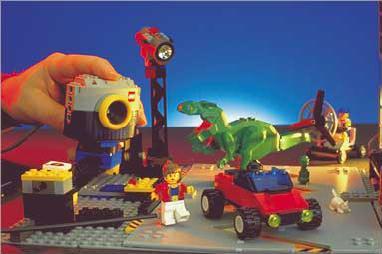 Cena constru�da com pe�as Lego e capturada com editor de imagens do Lego Studios