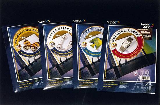 A linha de pap�is especiais Superjet