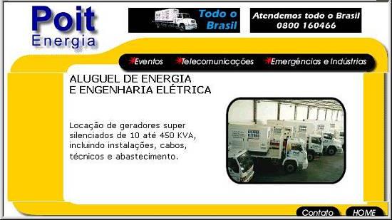 Frame na p�gina Web da Poit Energia