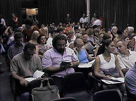 Audit�rio lotado no Sesc/Santos, durante as palestras do InfoPr�tic@