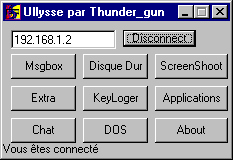 A interface do cliente desse v�rus se assemelha a esta imagem