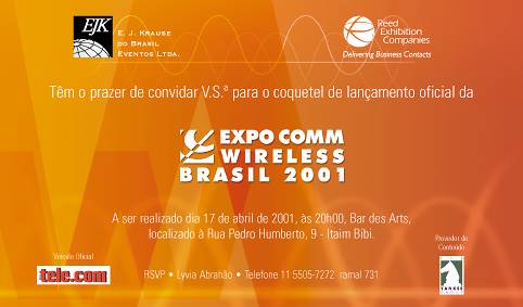 Convite enviado aos jornalistas pela promotora do evento