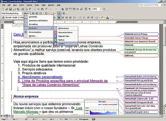 Enviar para revis�o, um dos novos recursos