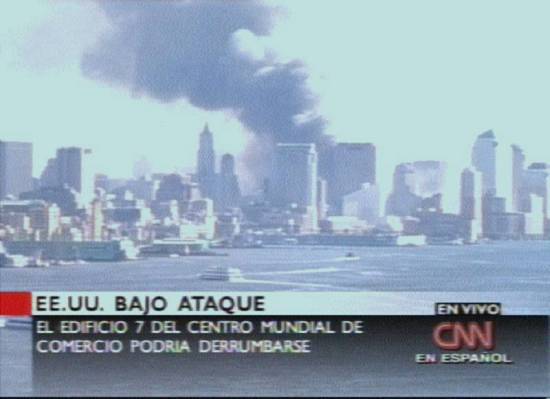 Imagem da TV CNN em espanhol �s 17h13: New York