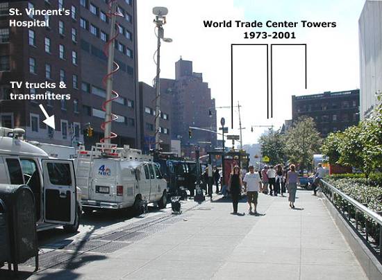 Foto de New York enviada pelo colaborador Allen Morrison, com coment�rios. Imagem produzida no dia 12/9/2001 �s 13 horas