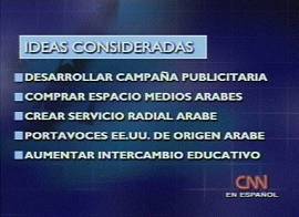 Ofensiva de comunica��o e melhoria da imagem p�blica que os EUA iniciar�o no Oriente M�dio (captura de tela - 13/10/2001)