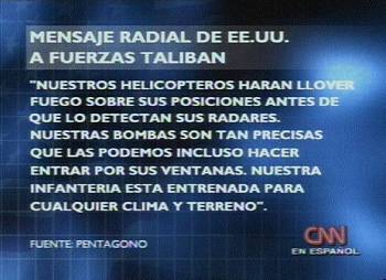 Captura de tela da TV CNN em espanhol/EUA em 18/10/2001 s 19h16