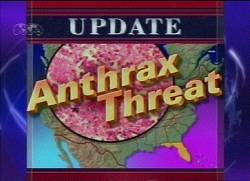 Logo de noticirio da TV oficial WorldNet, dos EUA, sobre o antraz. Captura de tela em 16/10/2001 - 00h03