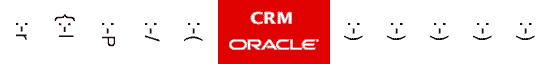 Logo do programa Oracle de gerenciamento de rela��es com os clientes  (CRM)