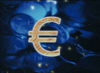 Smbolo do euro, em programa especial da rede de televiso estadunidense CNN
