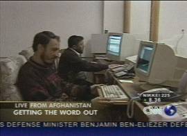 Afeganisto se reconecta ao mundo  (Captura de imagem: TV CNN-ingls/EUA em 26/12/2001)