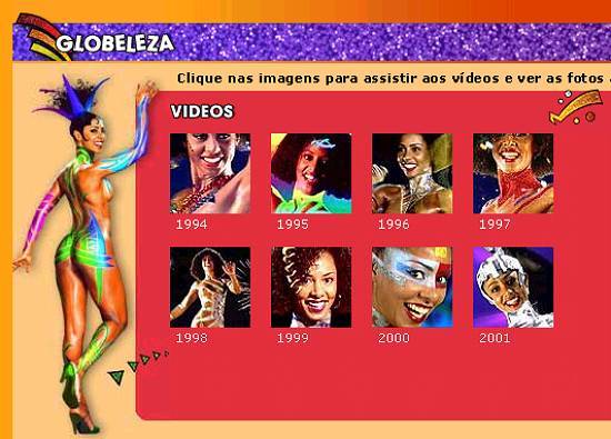 Imagens da musa da Rede Globo de Televisão estão no portal da emissora
