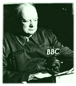 Primeiro-ministro ingl�s Winston Churchill fala � BBC
