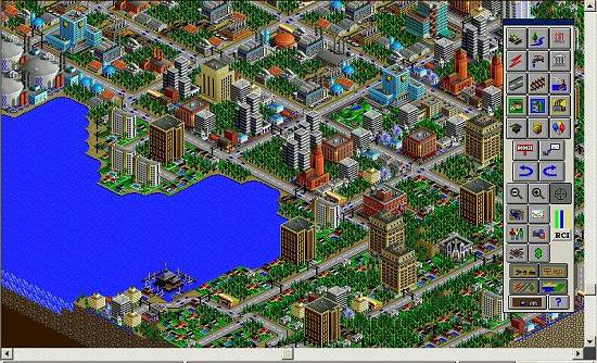 Tela do jogo 'SimCity 2000'