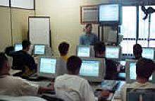 Uma das salas de aula da Tecnoponta