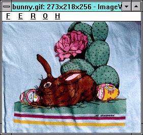 Um desenho do coelho de Pscoa no deserto (Desert Easter Bunny)