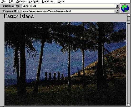 A chilena Ilha da P�scoa, no Oceano Pac�fico