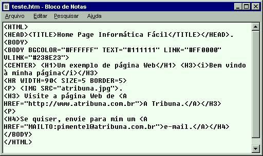 Este � o script da p�gina HTML, montada conforme explicado a seguir