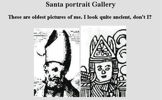 Galeria de imagens de Santa Claus, o Papai Noel, em p�gina da St. Nicholas Society, em 1996