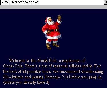 Imagem de Papai Noel divulgada pela empresa de refrigerantes Coca-Cola