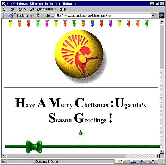 Mensagem natalina desde a africana Uganda