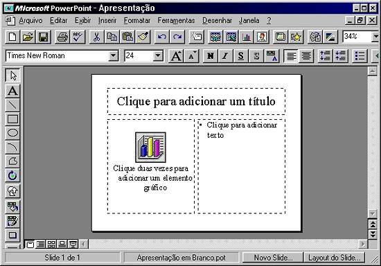 PowerPoint permite criar apresenta��es multim�dia com alguns cliques do mouse
