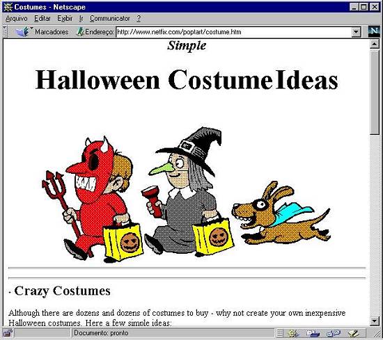 Captura de tela feita em outubro de 1998