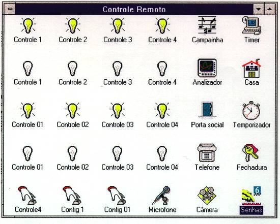 Tela no computador permite opera��o simples do equipamento