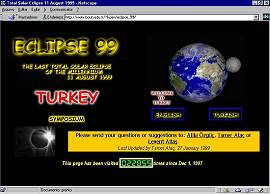 P�gina especial do observat�rio turco Istanbul Kandilli Observatory
